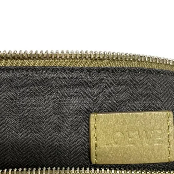 LOEWE Cubby Cross Body Bag Small - Khaki Cream Calf Skin Jacquard Shoulder Bag - Picture 13 of 14